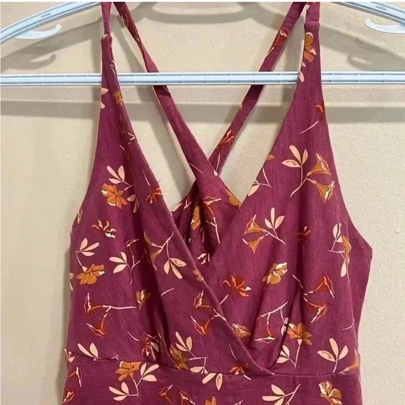 Patagonia Red Sheath Dress Sleeveless Halter Midi - Picture 9 of 9